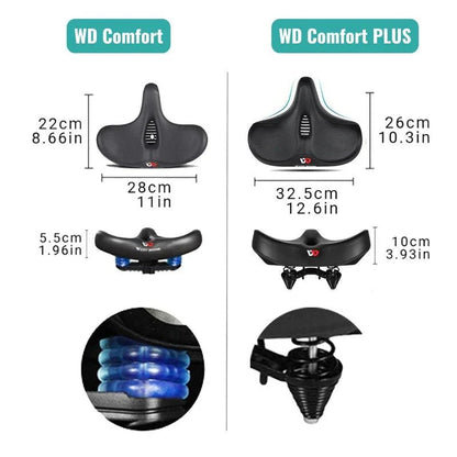 Comfortable Bike Saddle Extra Wide Seat
