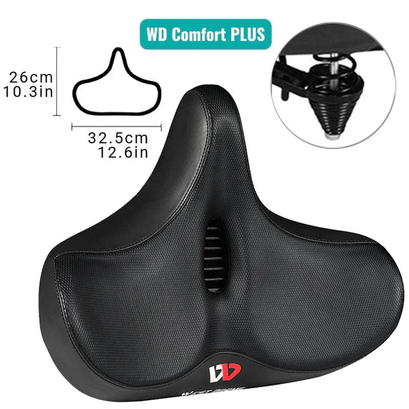 Comfortable Bike Saddle Extra Wide Seat