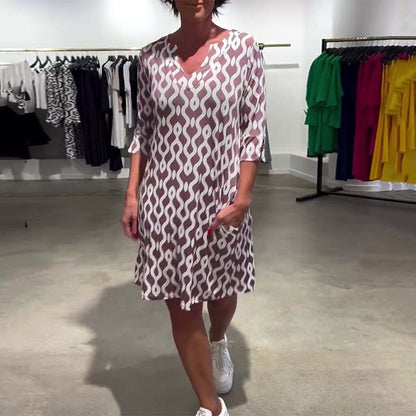 Stylish Patterned Mini Dress