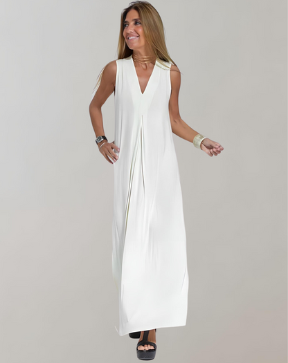 Women's V-Neck Maxi Dress Summer Elegant