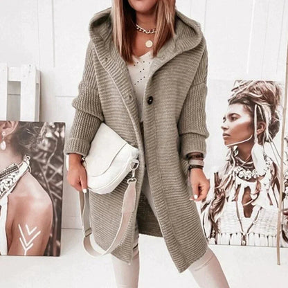 Women's Knitted Cardigan Cozy Grey