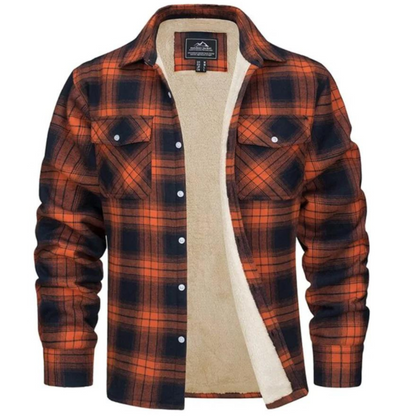 Checked Fleece Lined Jacket - VibreMode