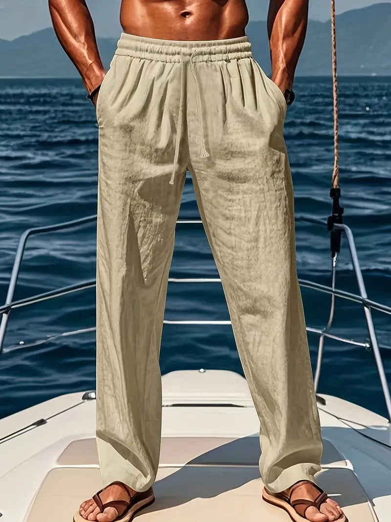 Men's Linen Trousers Loose Fit