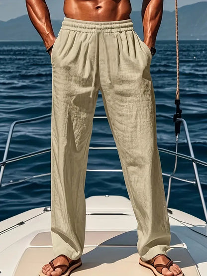Men's Linen Trousers Loose Fit
