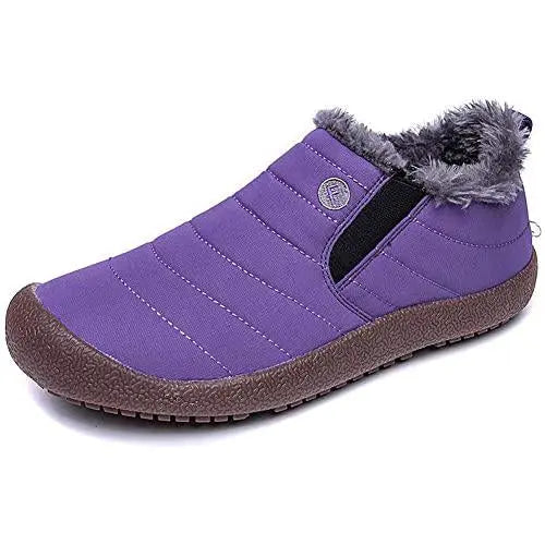Women's Waterproof Ankle Boots Insulated Winter Brown - VibreMode