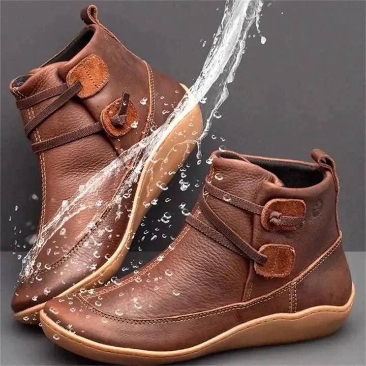 Women's Waterproof Ankle Boots Black - VibreMode