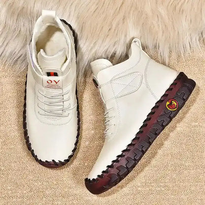 Waterproof Lace-Up Boots for Women – Warm & Stylish Comfort