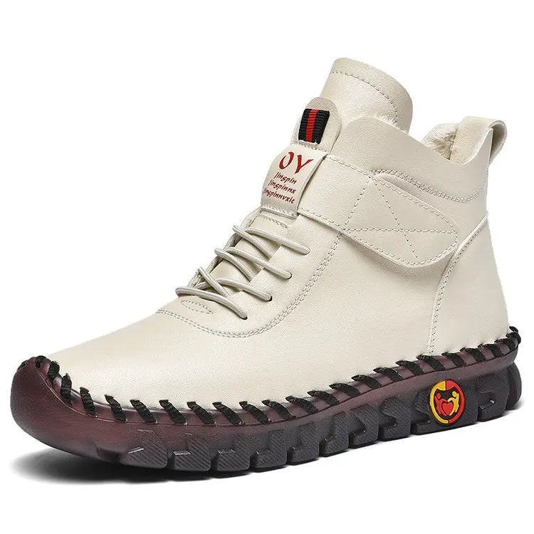 Waterproof Lace-Up Boots for Women – Warm & Stylish Comfort