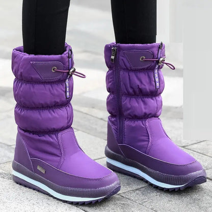 Waterproof Mid-Calf Boots for Women – Cozy & Stylish for Winter