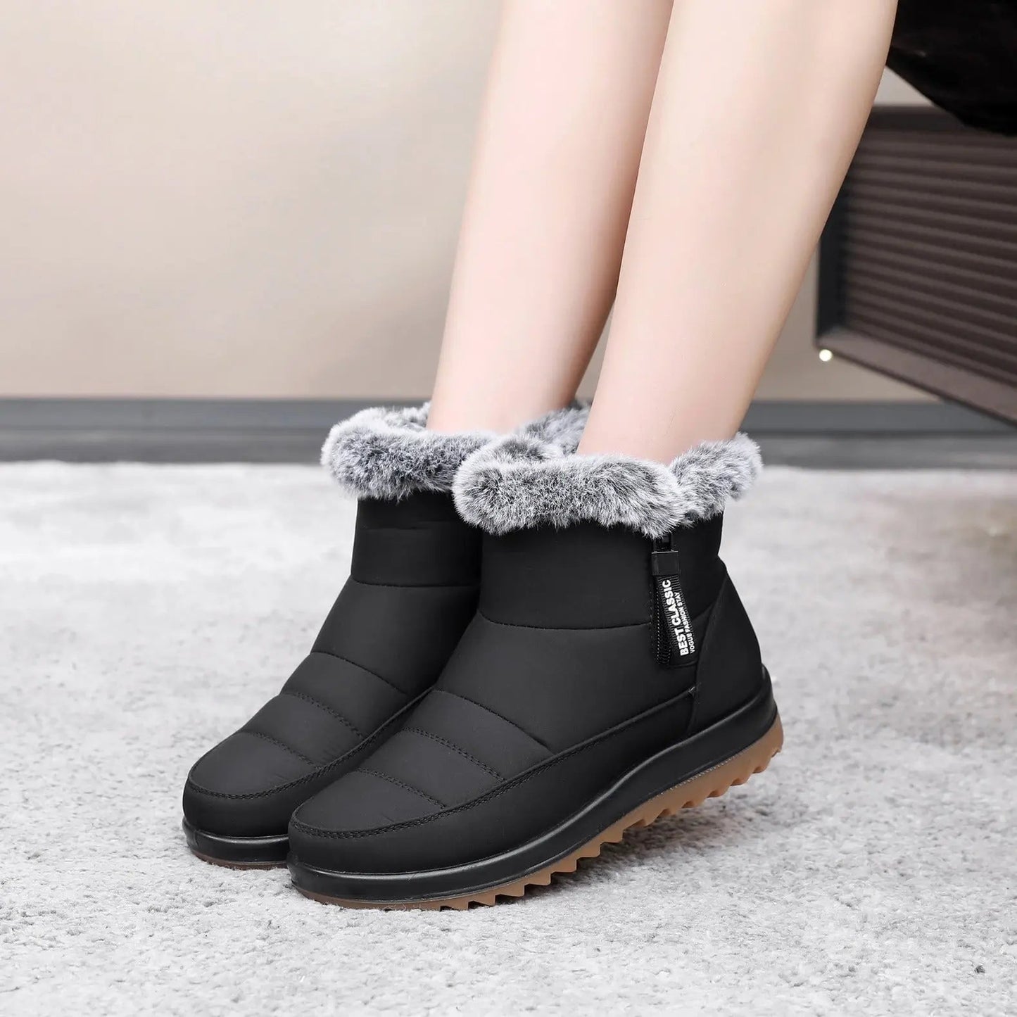 Waterproof Winter Boots for Women – Stylish & Comfortable Mid-Calf Design