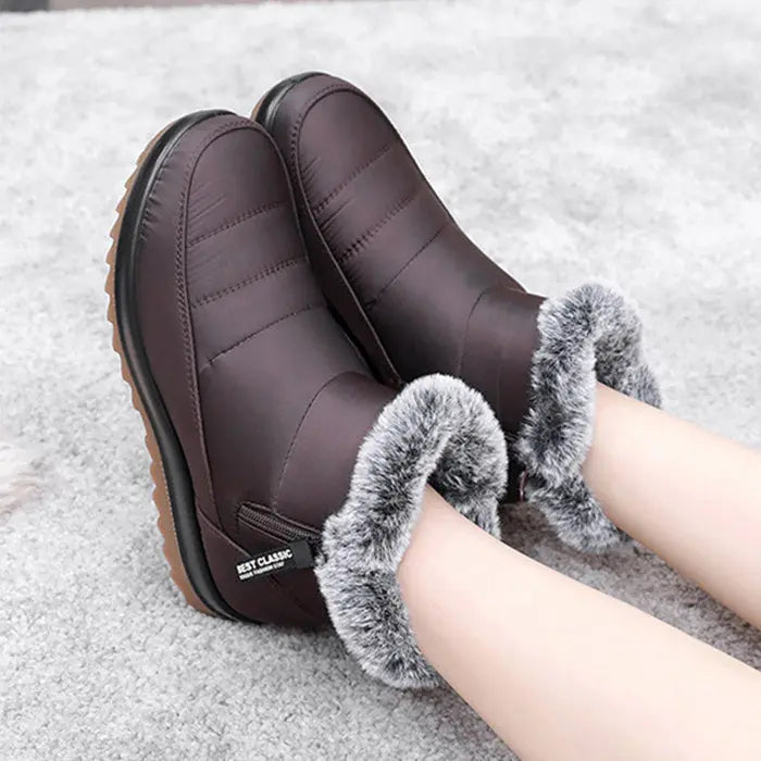 Women's Waterproof Winter Boots Mid-Calf Comfortable Design - VibreMode