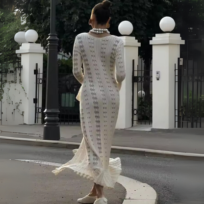 Women's Long Cardigan Knitted Flare Sleeve