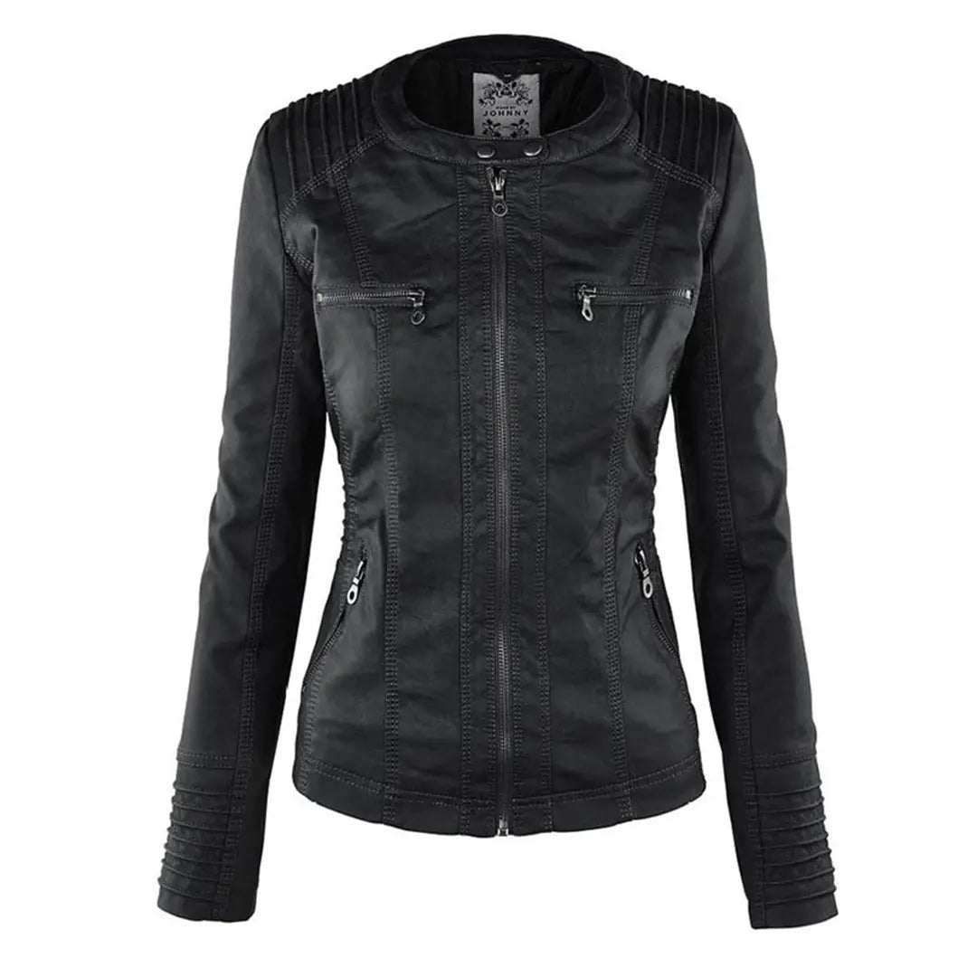 Weatherproof Leather Jacket for Women – Stylish & Functional Design 4