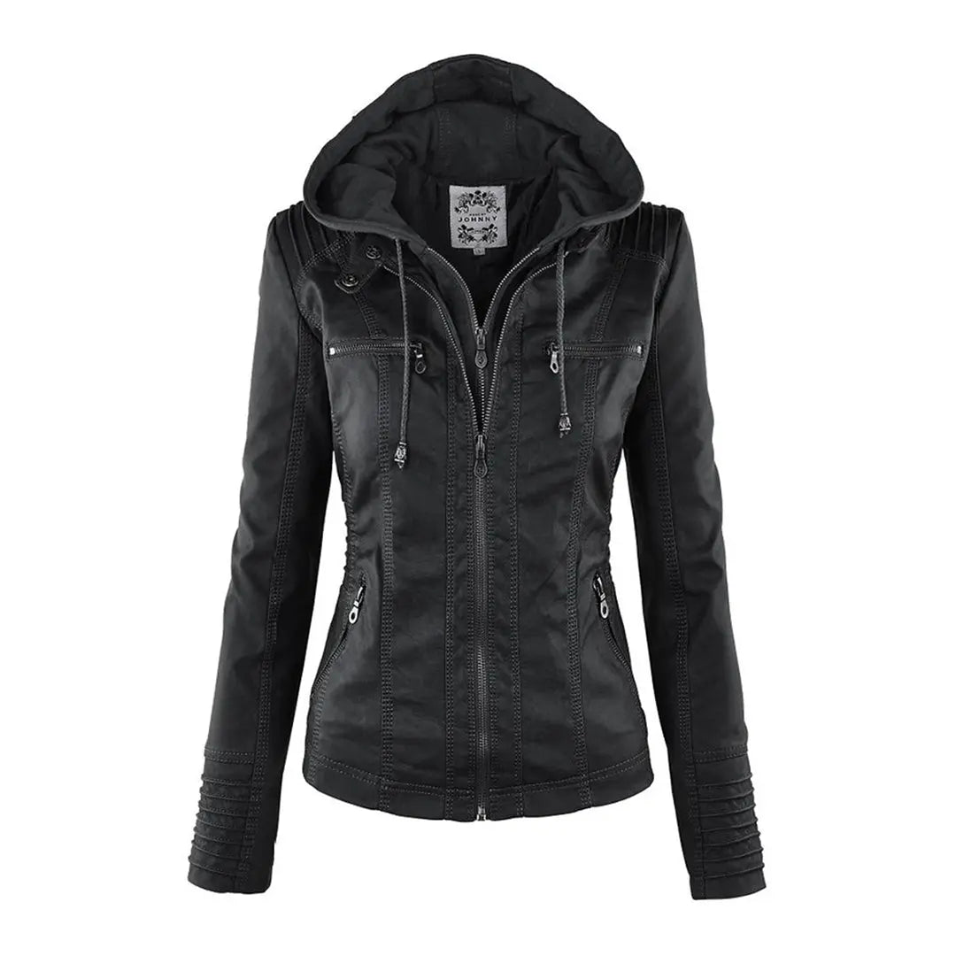 Weatherproof Leather Jacket for Women – Stylish & Functional Design 9