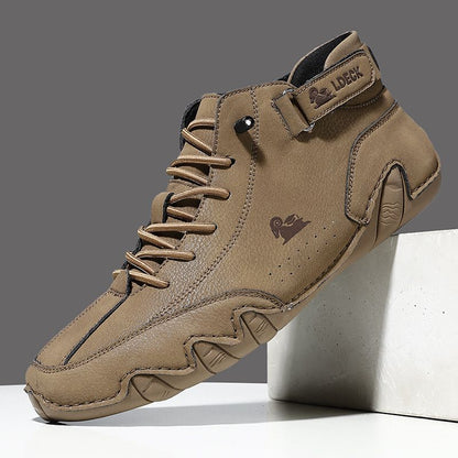 Waterproof Synthetic Leather High Top Slip On Shoes
