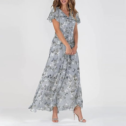 Beautiful Blossom Long Summer Dress - VibreMode