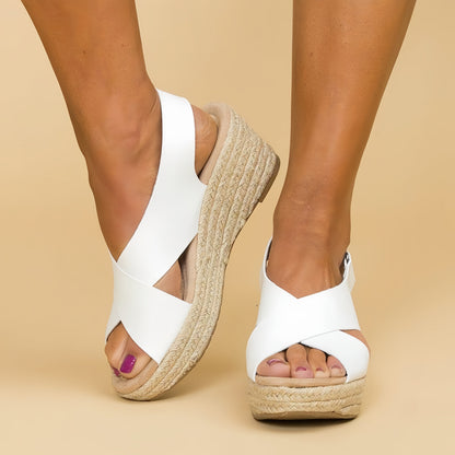 Ankle Buckle Espadrille Heels