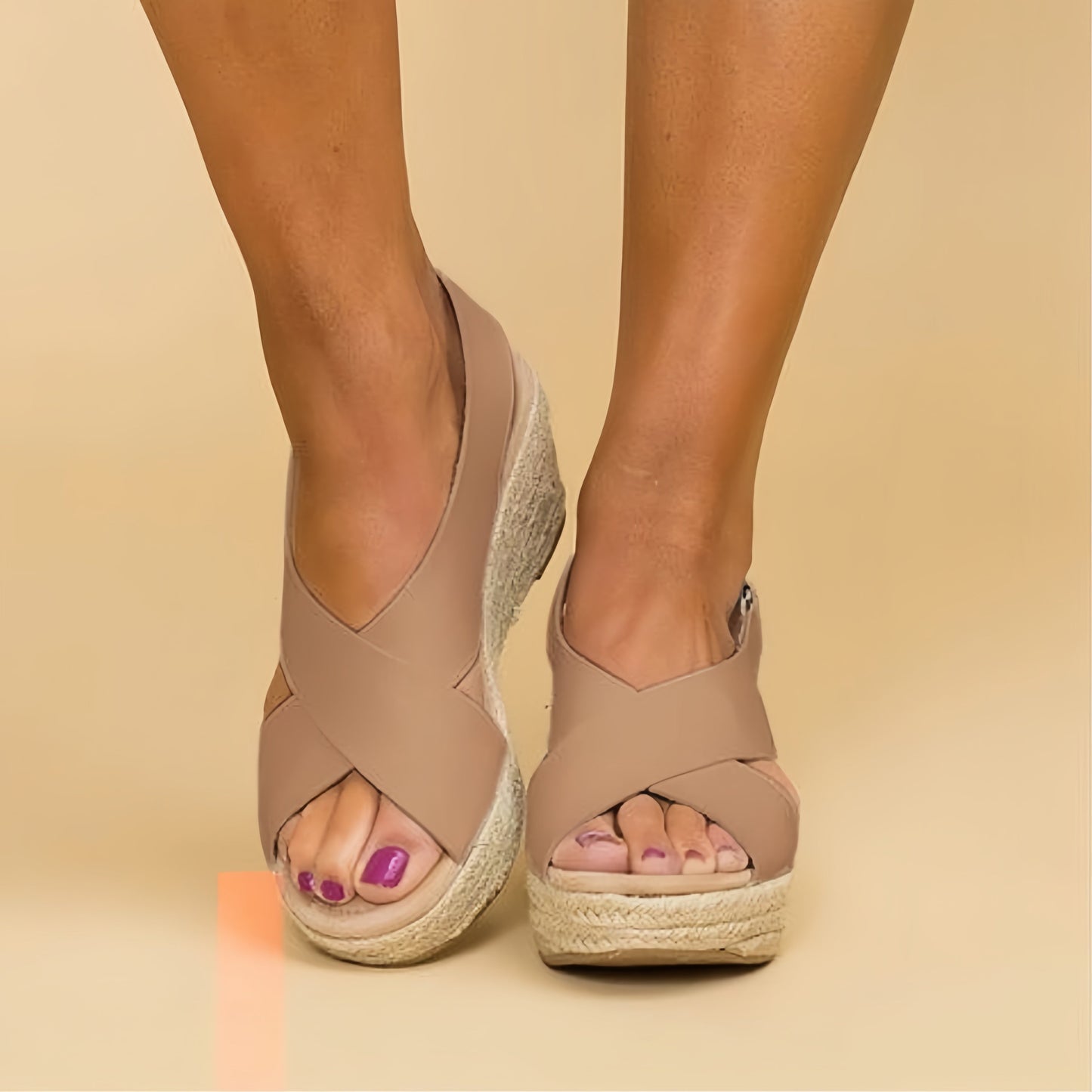 Ankle Buckle Espadrille Heels