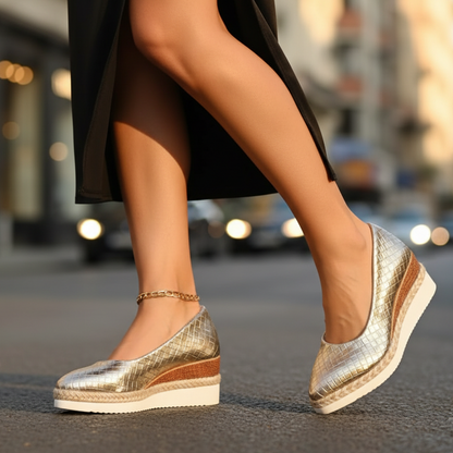 Women's Pointed Toe Wedge Slip On Flats