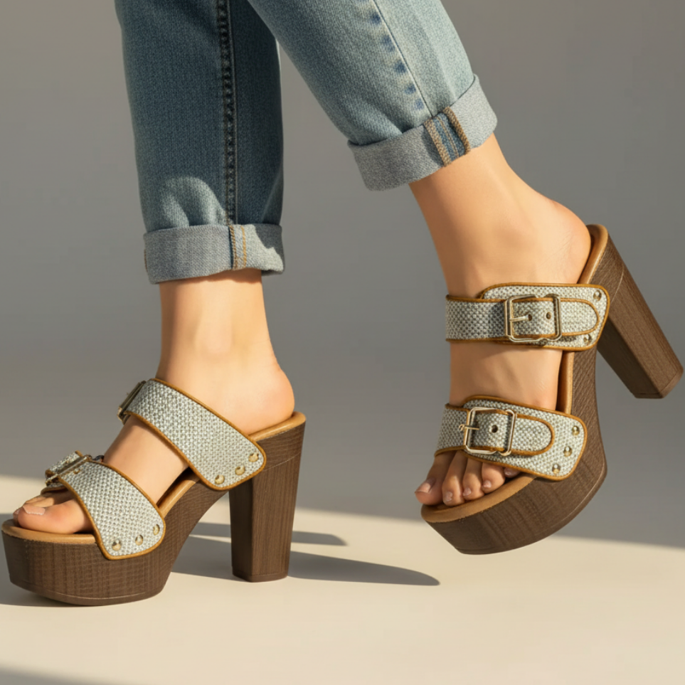 Women's Buckle High Heels Comfortable