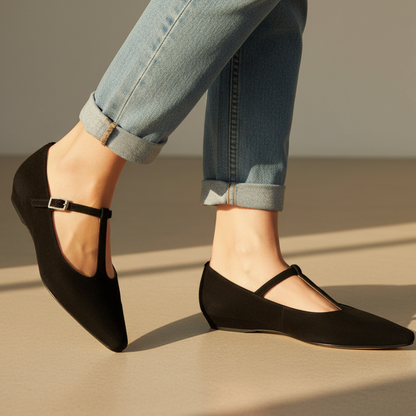 Women's Pointed Toe Mary Jane Flat Shoes