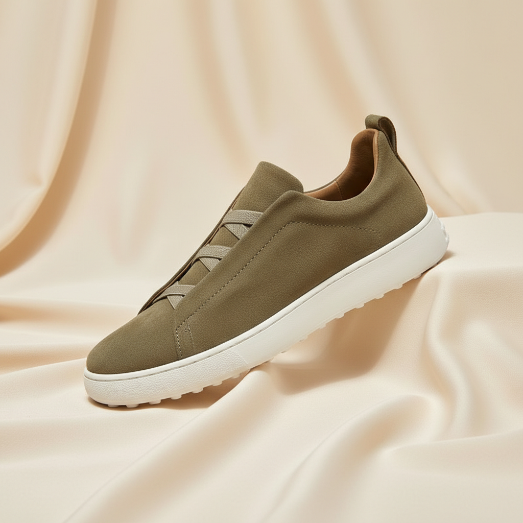 Lusano Men's Suede Sneakers Brown