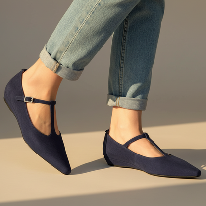 Women's Pointed Toe Mary Jane Flat Shoes