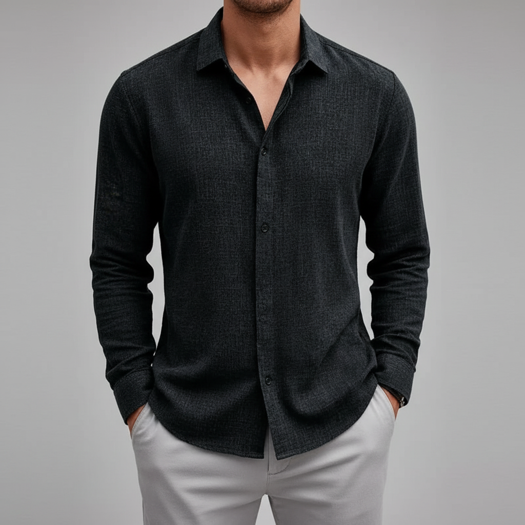 Hudson Men's Collared Full Sleeve Shirt