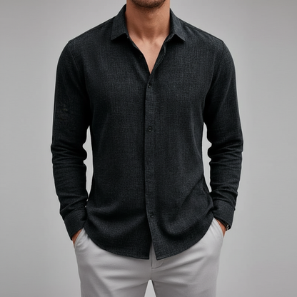 Hudson Men's Collared Full Sleeve Shirt
