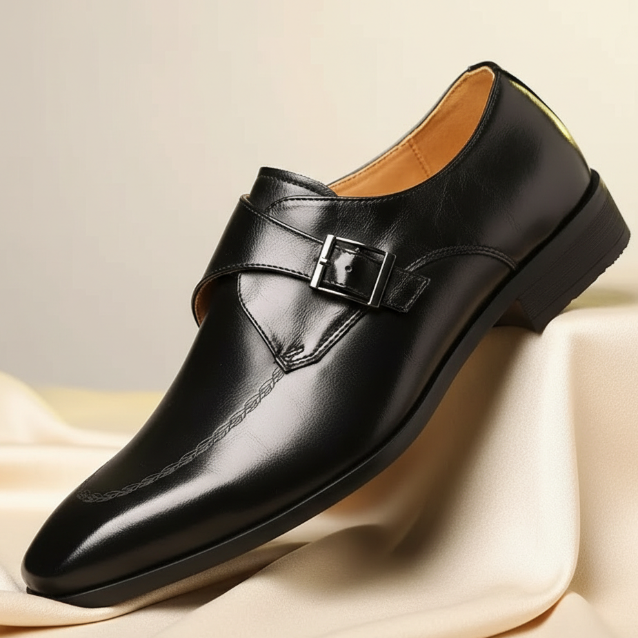 Men's Leather Monk Strap Loafers
