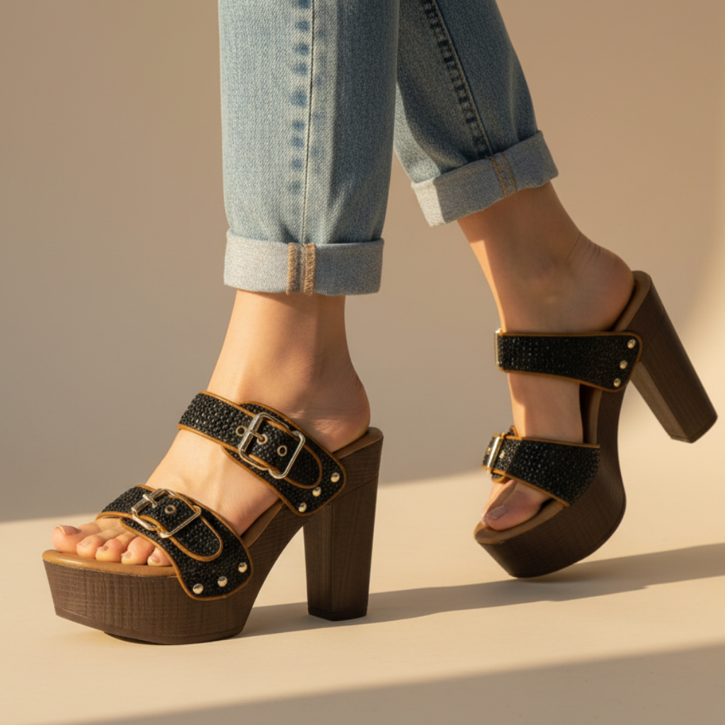 Women's Buckle High Heels Comfortable