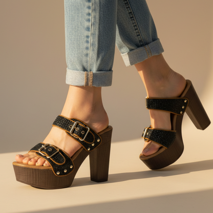 Women's Buckle High Heels Comfortable