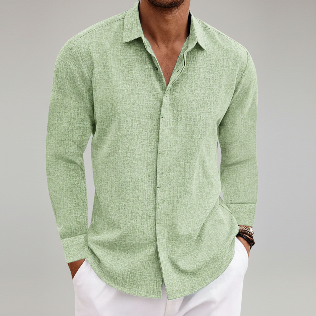Hudson Men's Collared Full Sleeve Shirt - VibreMode