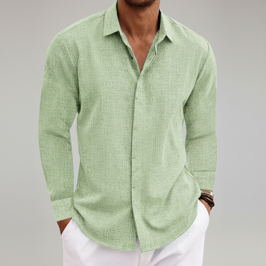 Hudson Men's Collared Full Sleeve Shirt - VibreMode