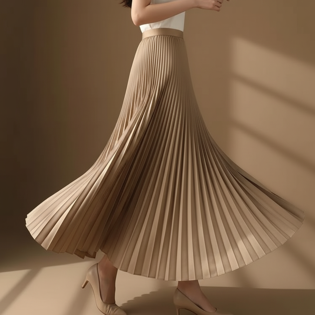 Women's Pleated A-Line Skirt
