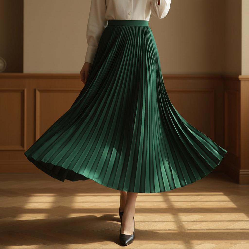 Women's Pleated A-Line Skirt