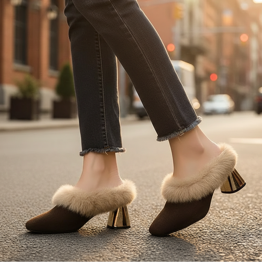 Whisper Fur Mule Shoes