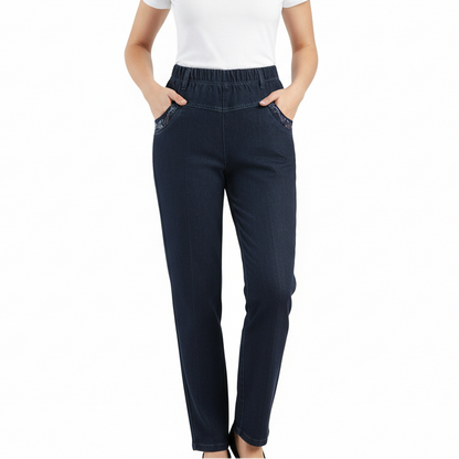 Women's High Waist Elastic Jeans