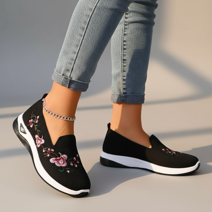 Women's Floral Slip-On Walking Shoes