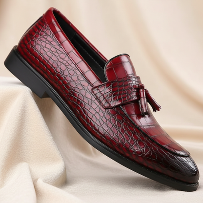 Men's Slip-On Dress Shoes Leather Black