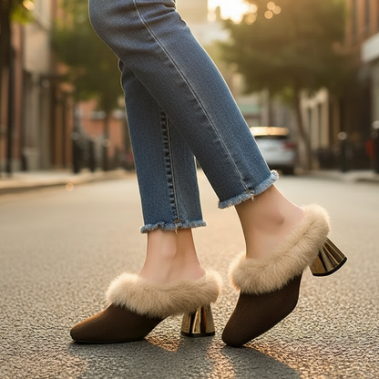 Whisper Fur Mule Shoes