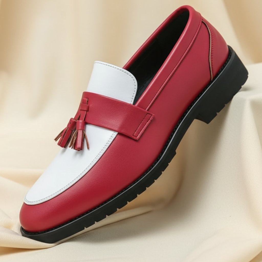 Landen Men's Leather Tassel Loafers - VibreMode