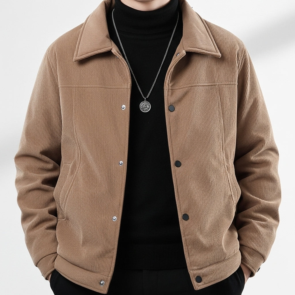 Beige Suede Trucker Jacket