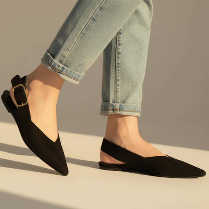 Women's Pointed Toe Slingback Flat Shoes