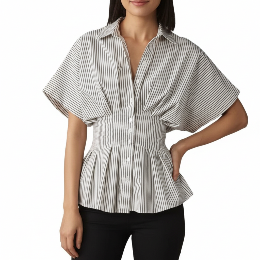 Women's Short Sleeve Peplum