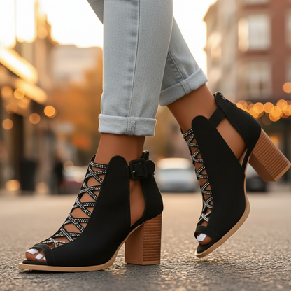 Women's Comfy Block Heels - VibreMode