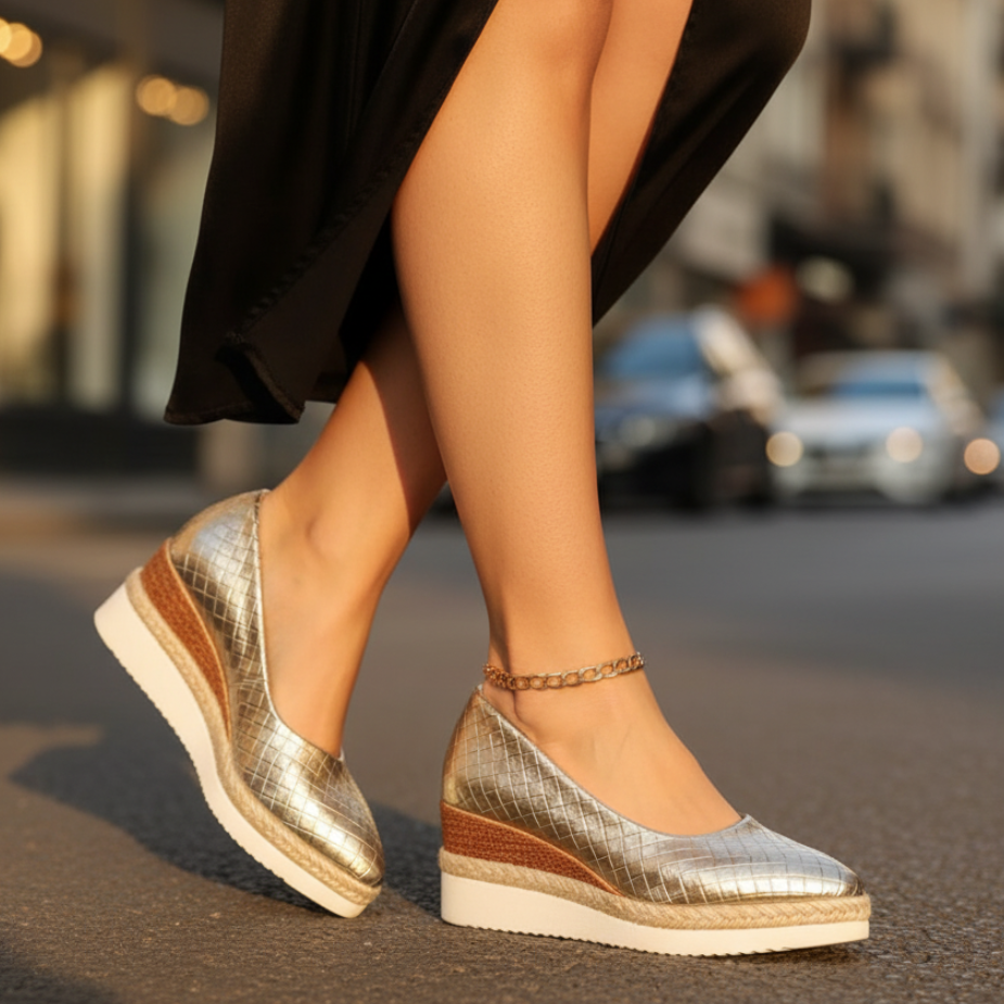 Women's Pointed Toe Wedge Slip On Flats