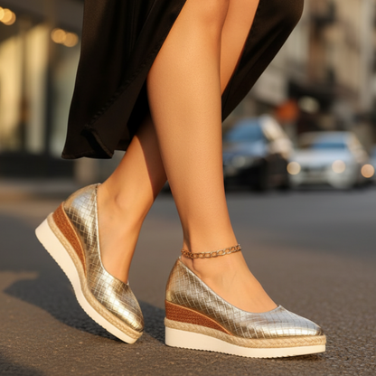 Women's Pointed Toe Wedge Slip On Flats
