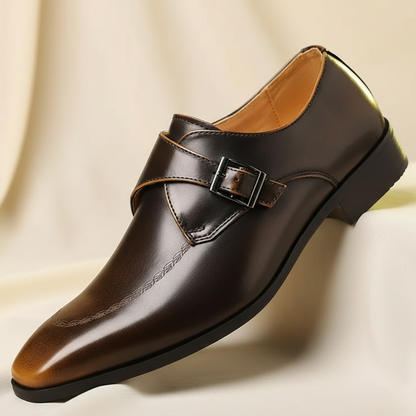 Men's Leather Monk Strap Loafers