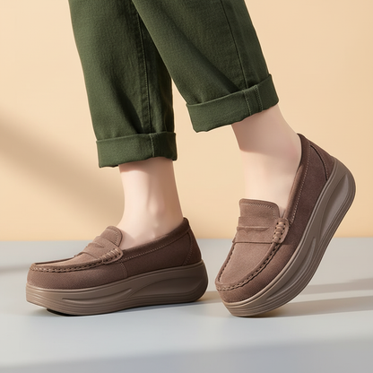 Rosalie Women's Suede Platform Walking Shoes - VibreMode